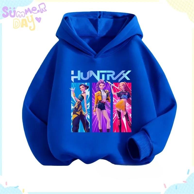 Kpop Demon Hunters Anime Girls Hoodie Cartoon Printed Casual Warm Comfortable Autumn Winter Hoodies