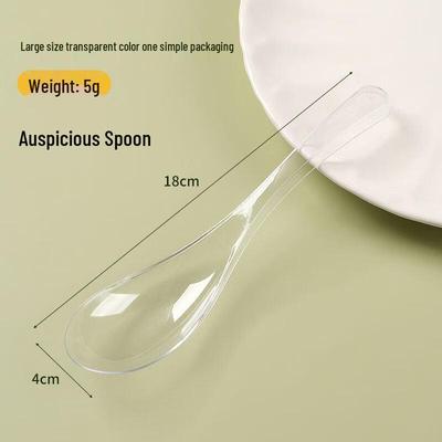 ZISIZ Large Disposable Plastic Spoon