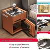 Smart Multifunctional Bedside Safe: Minimalist Square Design for Bedroom and Living Room