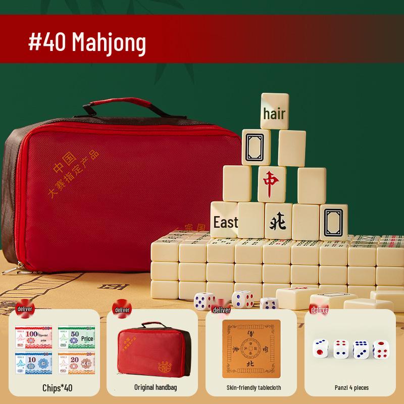 Ivory Mahjong Tiles - Genuine Flawless Hand Rubbed Solid Color, Available In Large (40mm), Medium, and Small (36mm) Sizes