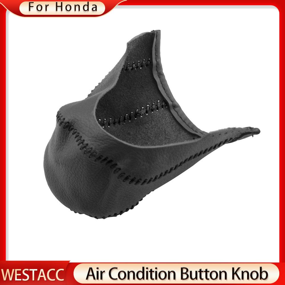 Genuine Leather Car Gear Collars Gear Head Shift Knob Cover for Honda CRV CR-V 2007 - 2014 AT Automatic