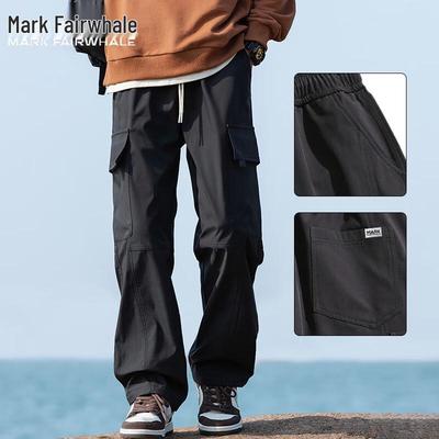 Mark Fairwhale Men's Drawstring Straight-Leg Cargo Pants