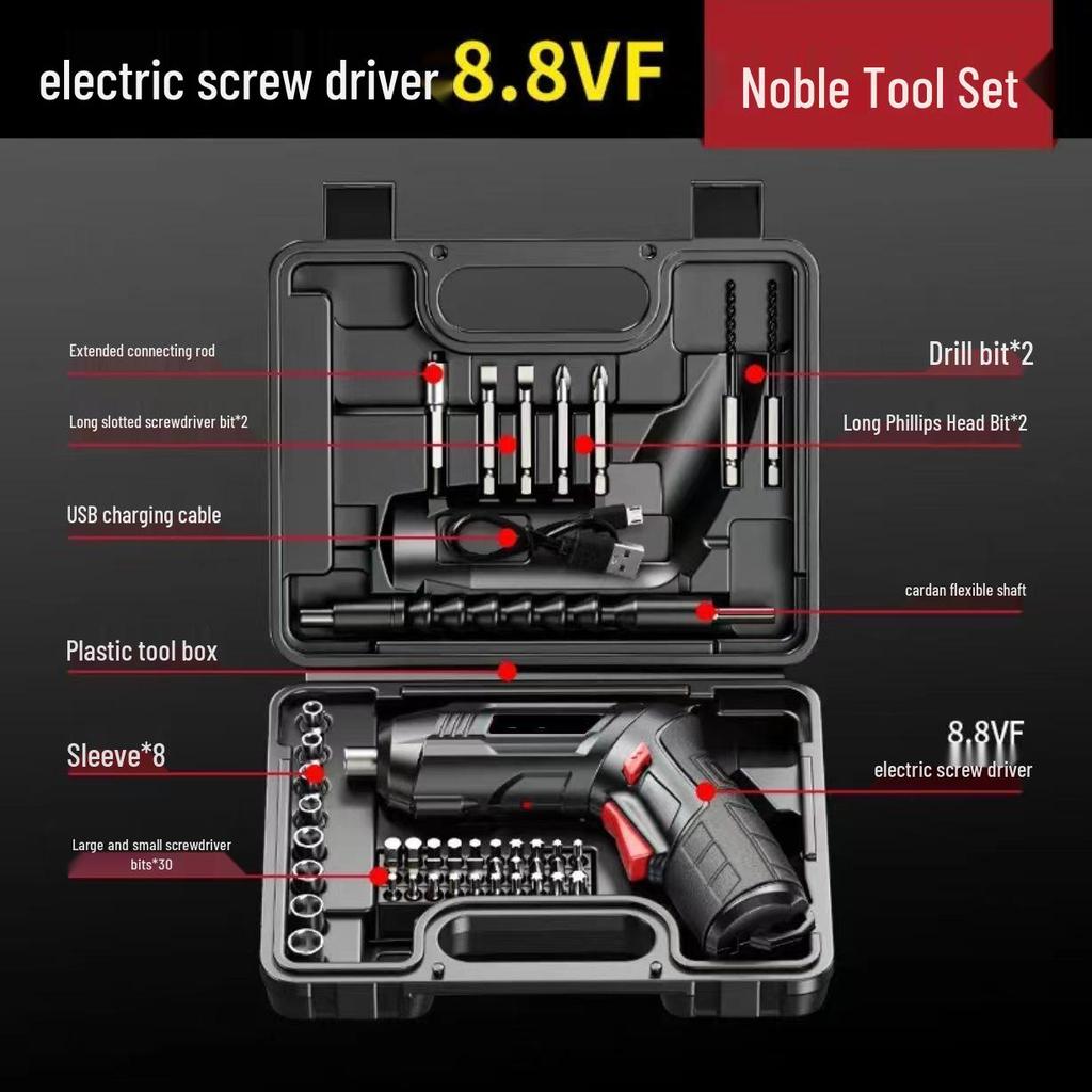 Rechargeable Multi-Functional Mini Electric Screwdriver Drill with Lithium Battery