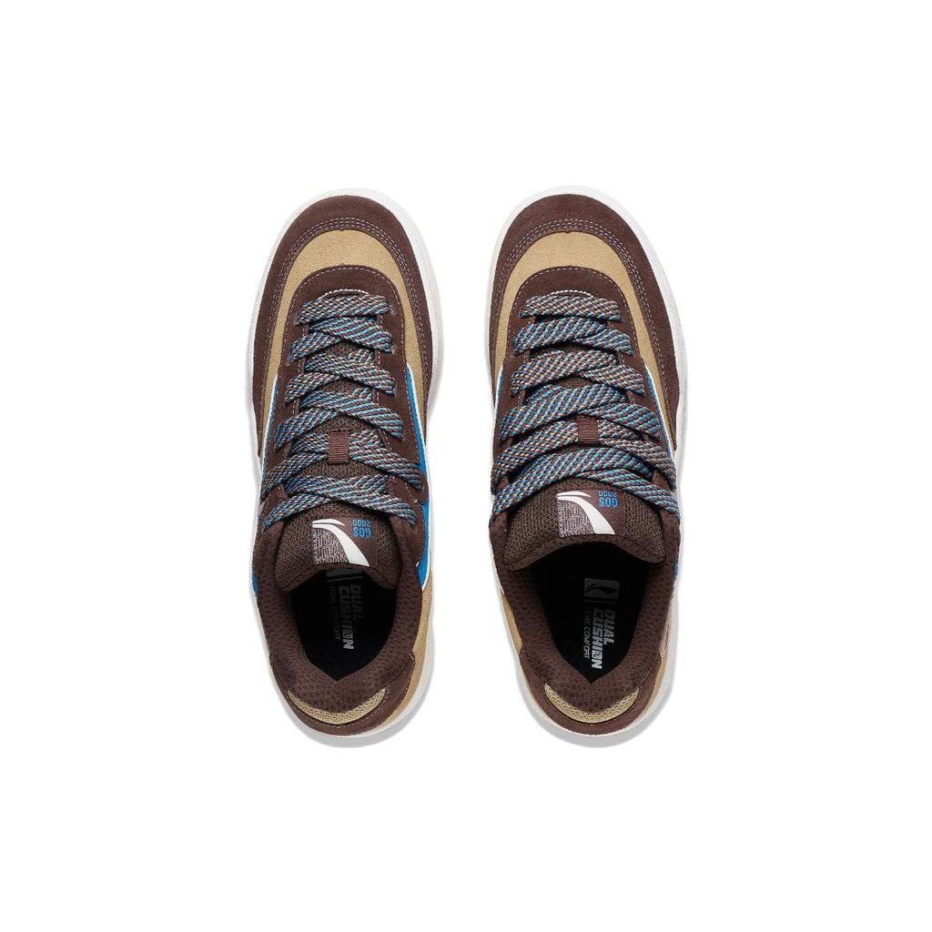 Li Ning GOS 2000 Casual Lekkie Wygodne Antypoślizgowe Buty Skate Niskie Męskie sneaker Brązowy AEPT001-3