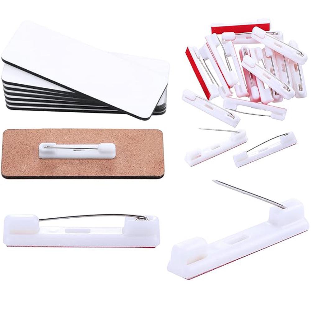 Custom Heat Transfer Magnetic Name Badges & Brooches: Personalized Employee ID Tags.