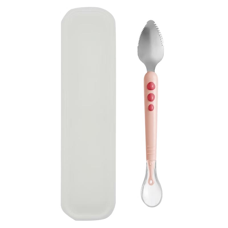 JOYNCLEON Baby Food & Fruit Scraper Spoon Morning Mist Green, 304 Stainless Steel