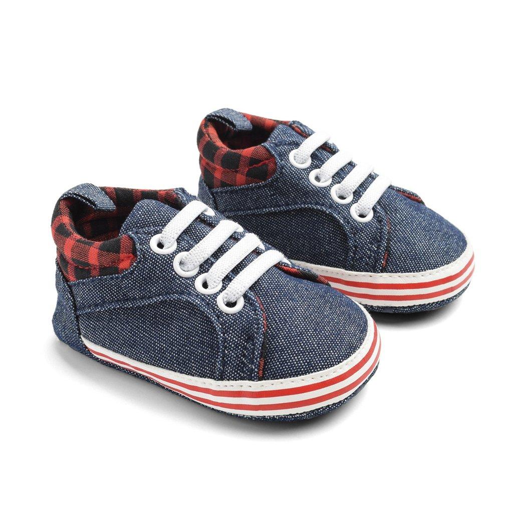 Black Red Plaid Heel Baby Toddler Shoes Baby Soft Bottom Toddler Shoes