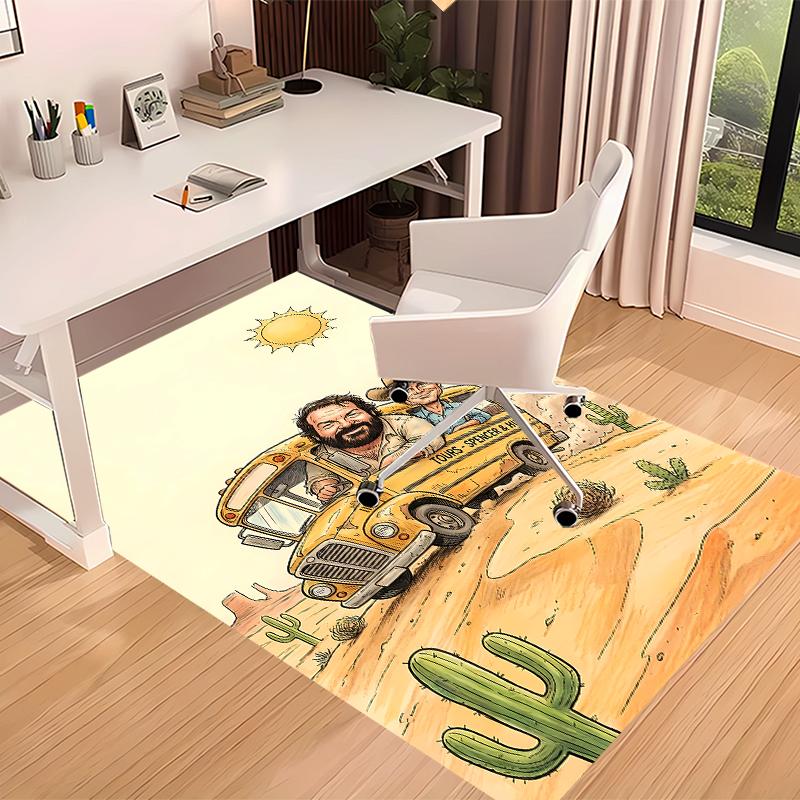 Terence Hill and Bud Spencer Printed Absorbent Washable Carpet, Non-Slip Bathroom Mats, Kitchen Rugs, Yoga Mat,Living Room Entrance, Camping Picnic Ru