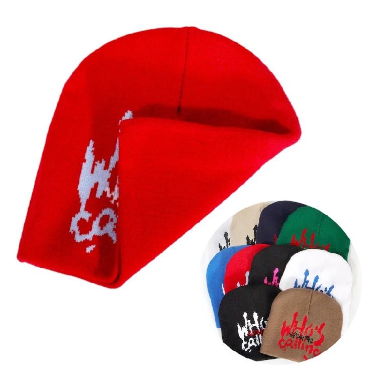 Jacquard Letter Hat Girls Bonnet 2000S Cool Girl Hat Women Headdress Casual Hat
