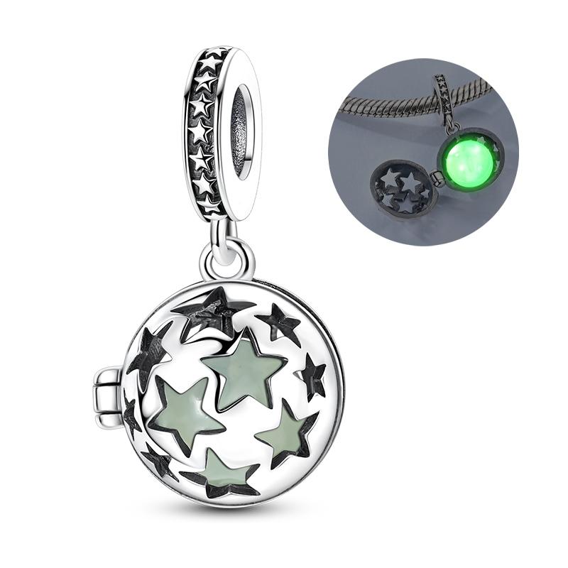 Original 925 Silver Charms Star Moon Sun Starry Sky Pendant Beads For Women Fit Bracelet DIY Fine Jewelry