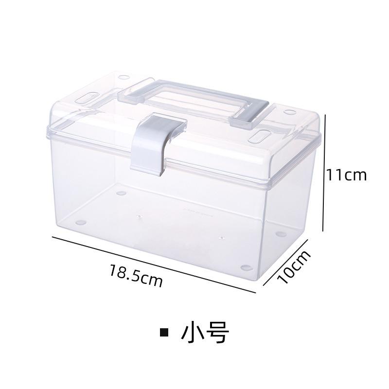 

Бытовой прозрачный ящик для хранения Настольный пластиковый ящик для отделки Портативный ящик для хранения Маленький ящик Ящик для организации Ящик для лекарств Ящик для хранения