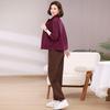 Middle-aged Women's Casual Sportswear: Fashionable Two-Piece Spring/Autumn Sweatshirt Set
