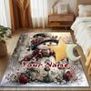 1PC Custom Name Winter Wonderland Snowman Theme Floor Mat Ideal for Living Room, Game Rooms, Office, Bedroom,Floor Mat Playful Design178