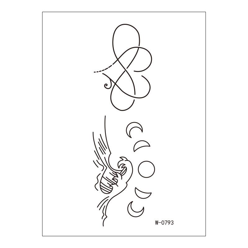 

Красивая наклейка Мультяшная наклейка-тату Цветок Стойкая Одноразовая наклейка-тату Водостойкая наклейка-тату 75*140mm