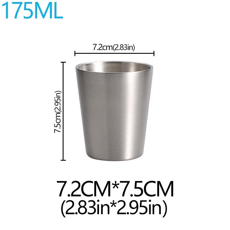 304 Dickwandiger Doppelwandiger Edelstahl-Bierkrug für Tee Kaffeetasse Trinkgeschirr Heißwasserbecher Reisebecherset Tragbares Trinkgeschirr