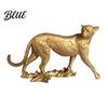 High-quality Resin Leopard Golden Figurine Model Vivid Statue Squatting Running Posture Entrance Hall Decor Item Ornament for TV Stand Entryway