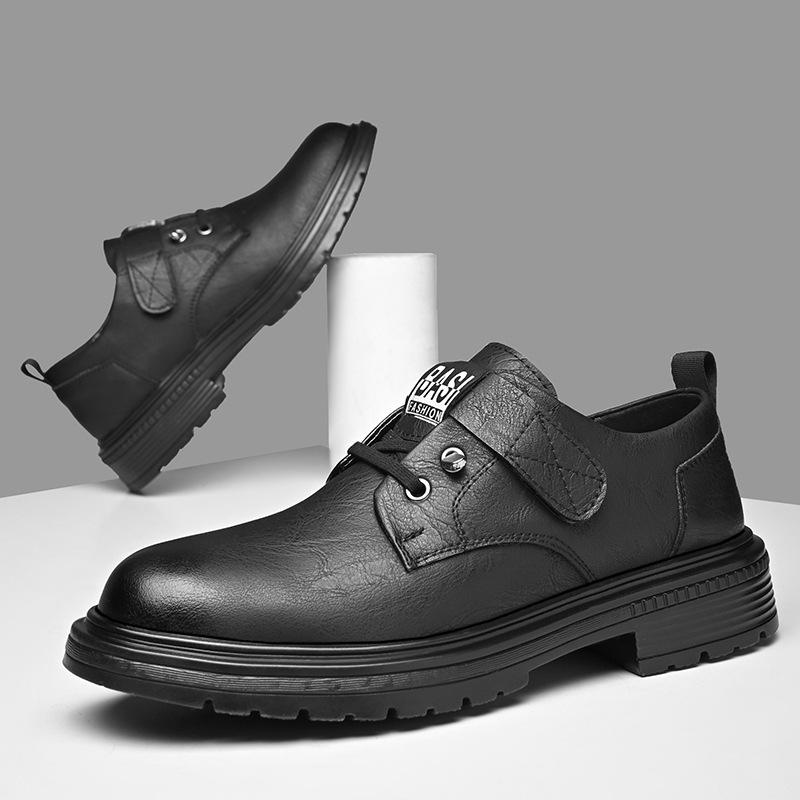 Men's Super Leather Soft Leather Low-top Martin Boots Men's Casual British Style Versatile Autumn Non-slip Shoes