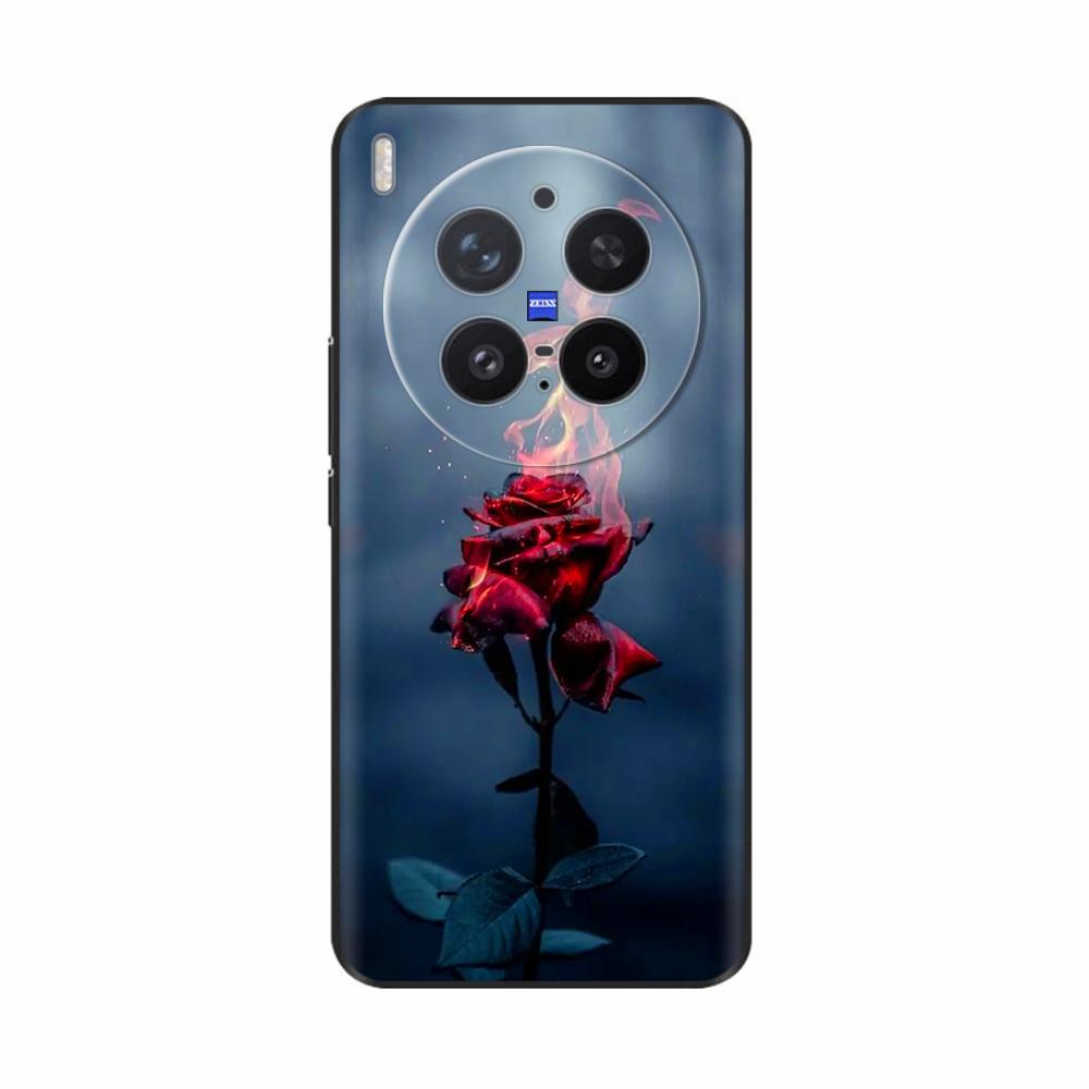 For VIVO X300 Pro Case Popular Flowers Cartoon Soft Silicone Phone Back Cover For Vivo X300 X 300 ShockProof Shell Bags Funda