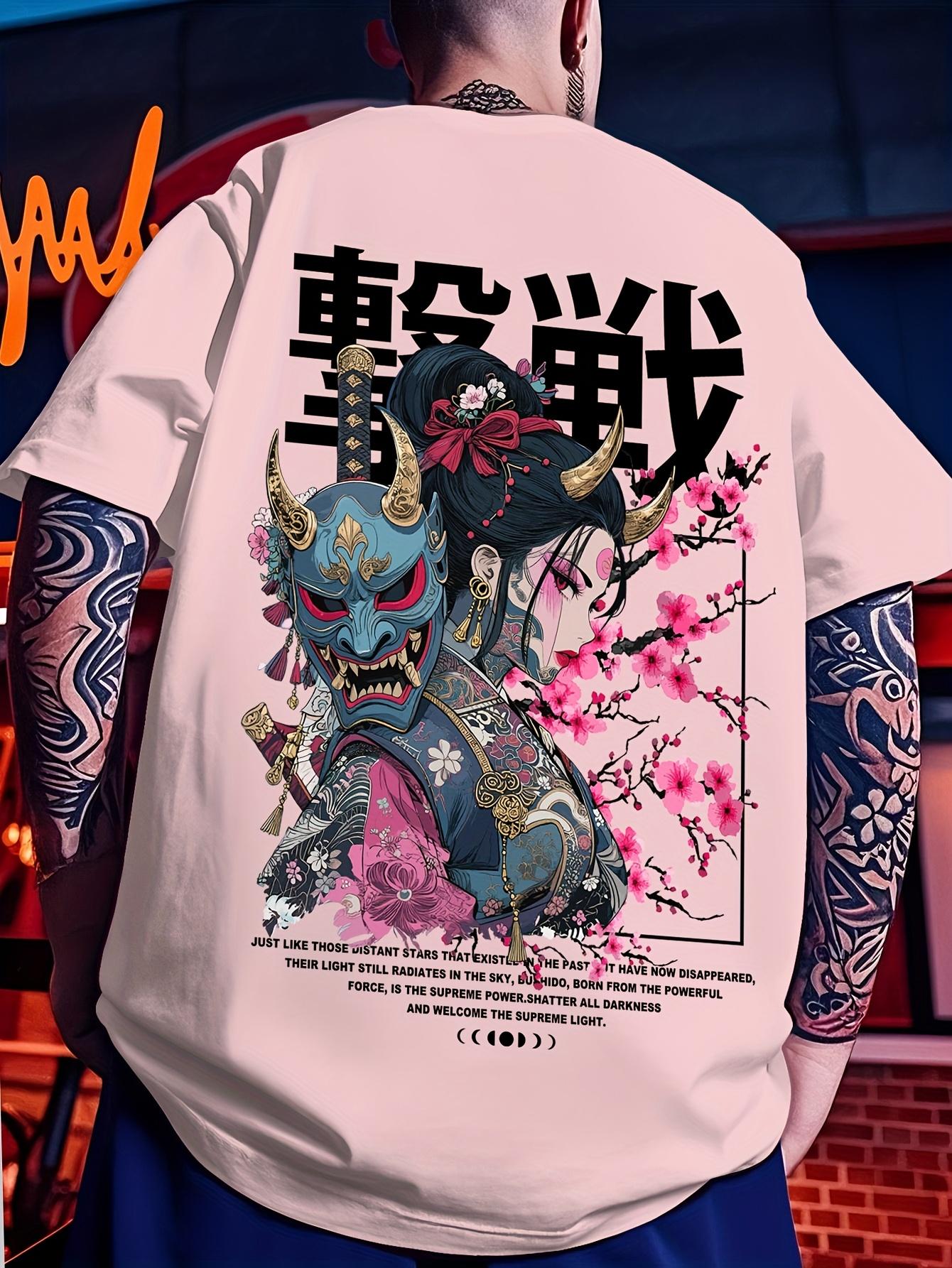 

Summer Y2K Trend Fashion Japanese Print Tshirt 100 Pure Cotton Casual Street Sport Breathable Mens Tshirt L
