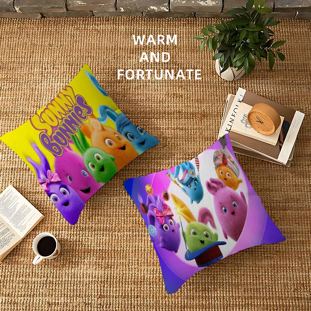 Copricuscino Sunny-Bunnies Design Foglia d'Acero Decorazione Felice Raccolta Autunnale Decorazione Festiva Copricuscino