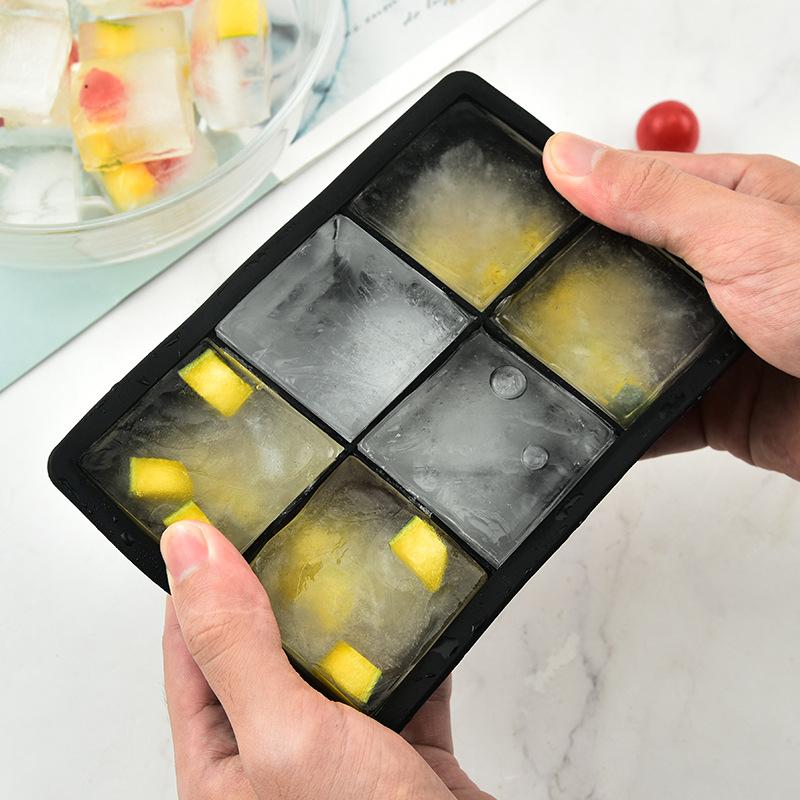4/6/8/15 Grid Square Ice Cube Molds With Silicone Easy Release For Whiskey Cocktails and Homemade Keep Drinks Chilled Ice Mold