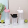 300ml Portable Protein Powder Shaker Bottle Leak Proof Water Bottle for Gym Outdoor Fitness Training Sport Mixing Cup with Scale