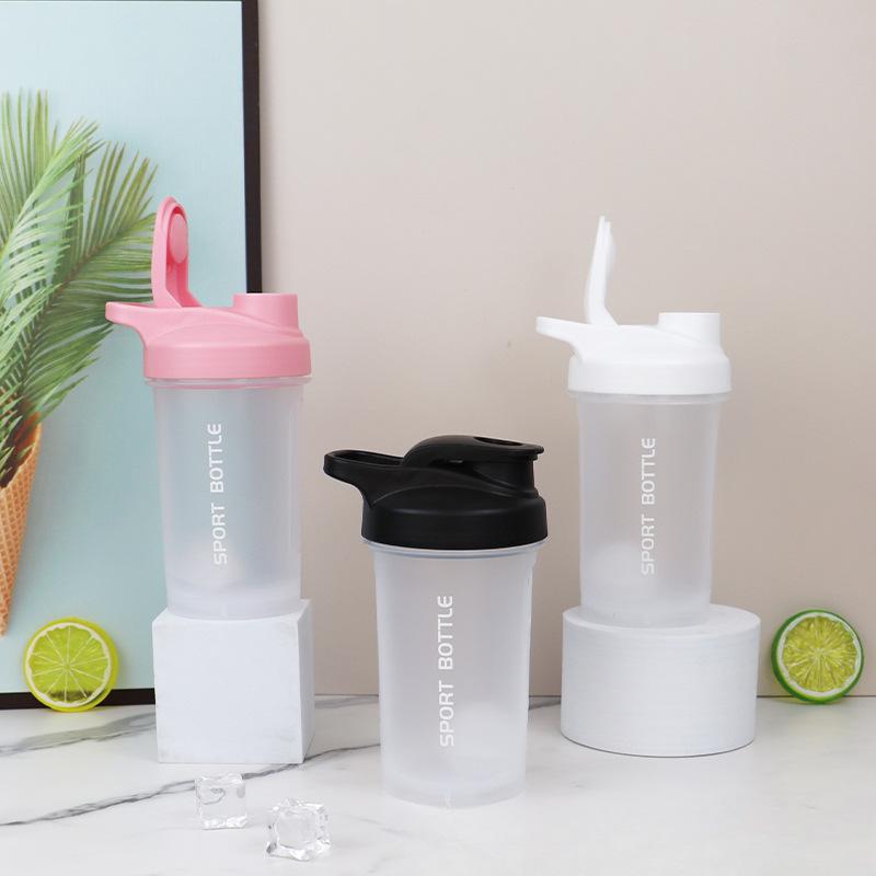 300ml Portable Protein Powder Shaker Bottle Leak Proof Water Bottle for Gym Outdoor Fitness Training Sport Mixing Cup with Scale