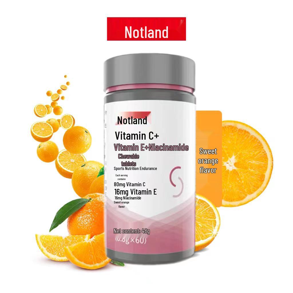 Norte/Land Chewable Tablets: Vitamin C, E, Niacinamide & Nicotinic Acid - 60 Count, Official Product