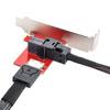NFHK PCI-Express 4.0 Mini SAS HD SFF-8643 to Oculink SFF-8611 SFF-8612 PCBA Female Adapter with Bracket
