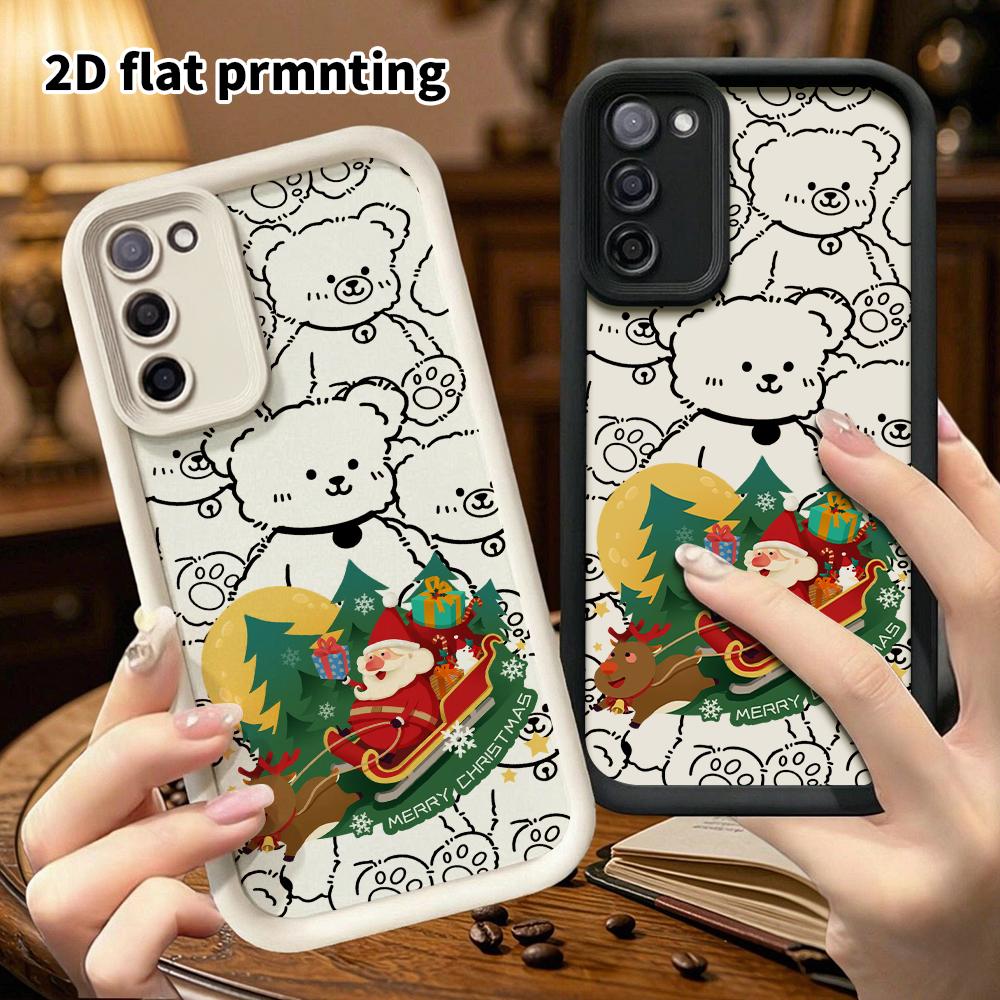Phone Case: 2D Flat Samsung Galaxy A34 A35 M05 M06 S20 S22 S21 FE Plus 5G Protective Case, Santa Claus, Christmas and Halloween Gifts