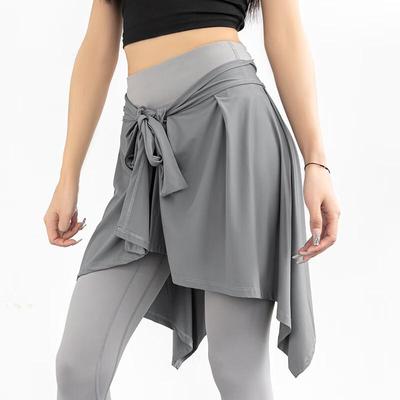 Anti-Exposure Tie-Up Yoga Skirt