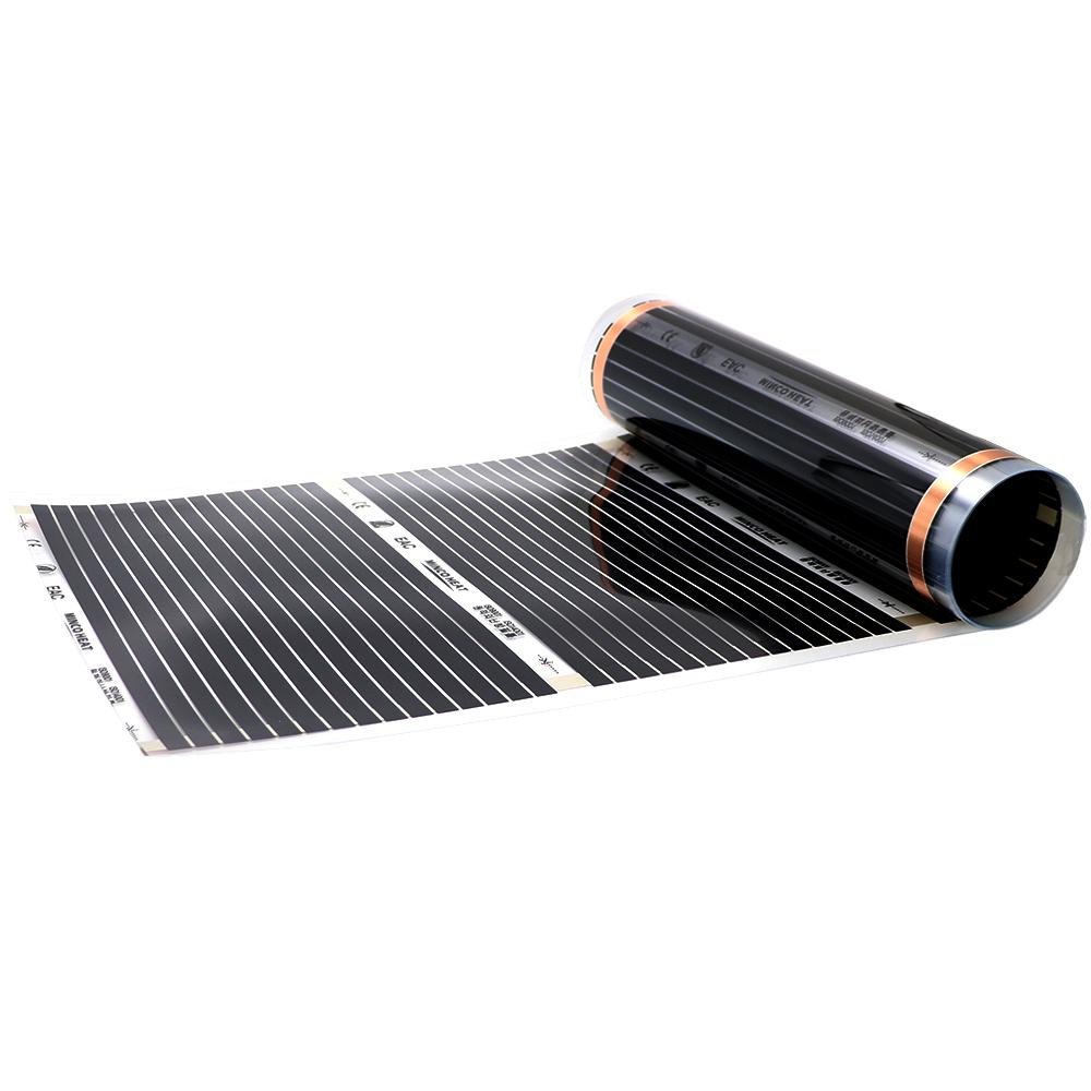 Folia Grzewcza Podczerwieni 80W/M2 Elektryczny System Ciepłej Podłogi Szerokość 50cm Remont Domu Ciepłe 200-240V Folia Podłogowa Mata Grzewcza