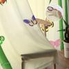 Bamboo Pattern With Butterflies Tulle Sheer Window Curtains For Living Room Bedroom Modern Chiffon Voile Curtains Fabric Drapes