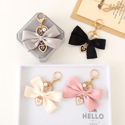 Stoffband Schleife Liebe Herz Anhänger Schlüsselanhänger Schmetterling Knoten Hängekette Anti-Verlust Schlüsselanhänger Rucksack Charms Tasche Dekor Geschenke