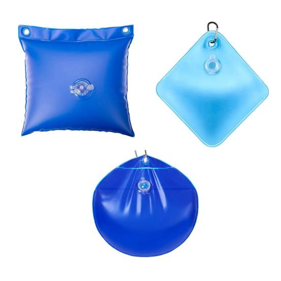 Pool Cover Hanging Bag Leakproof Square Swimming Pool Cover Weights Thick PVC Water Bags for Above Ground Pool Cover Antifreeze Winter Tarp Weights