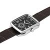 MASTER WORKS Quadrangle Made in Quartz Leather Square Black MW10SB-GCBRO8 Men's Watch, Japan, Movement, 33mm, Strap, Shape,