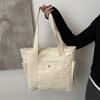 Versatile Large Capacity Canvas Tote: Commuting, Work, or Student Style Single Shoulder Bag