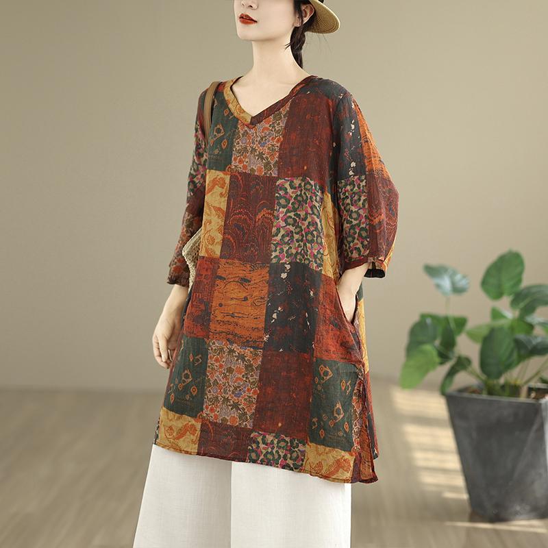 DIMANAF 2025 Nowa Letnia Damska Koszulka Plus Size z Nadrukiem Krótki Rękaw Design Luźna Podstawowa Casualowa Góra T-Shirt Vintage