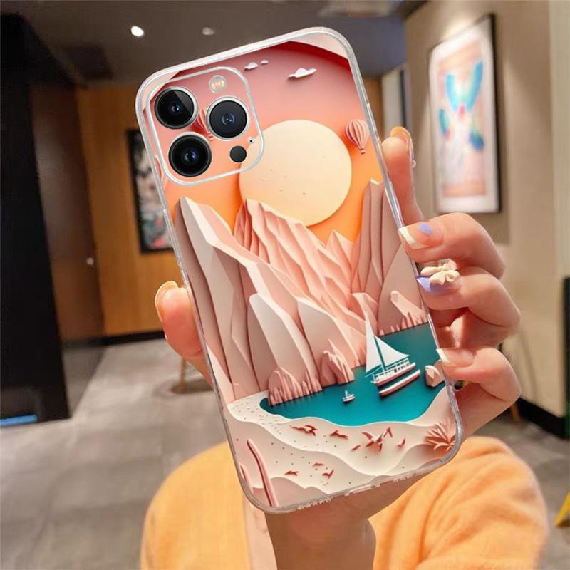 

Чехол для телефона с изображением пейзажа для iphone 15 14 Pro Max 13 12 11 Pro Max XSMax XR 12 13 mini 14 Plus iphone 13