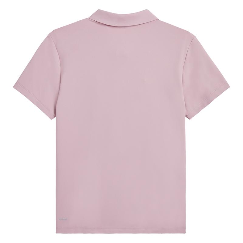 Li-Ning Codzienna Oddychająca Wygodna Koszulka Polo z Krótkim Rękawem w Jednolitym Kolorze Damskie topy Lotosowo-Różowy Fioletowy APLV680-4