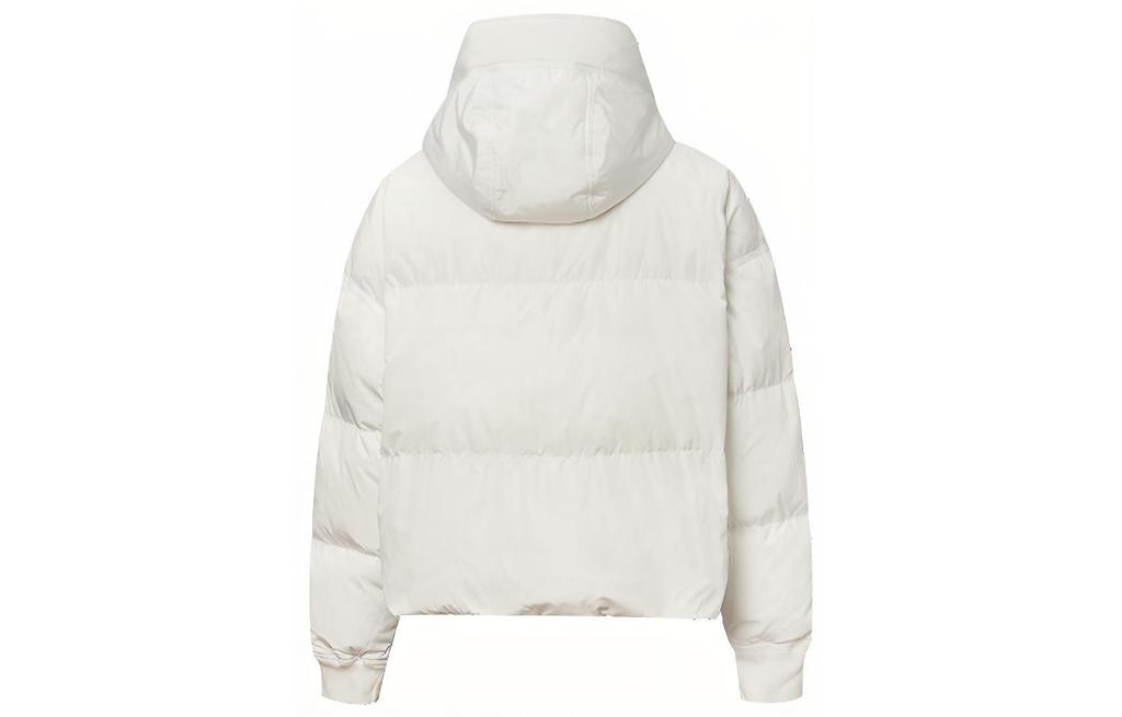 Converse Down Jackets Women's Ecru Hooded Non Detachable Moderate 10019787-A03