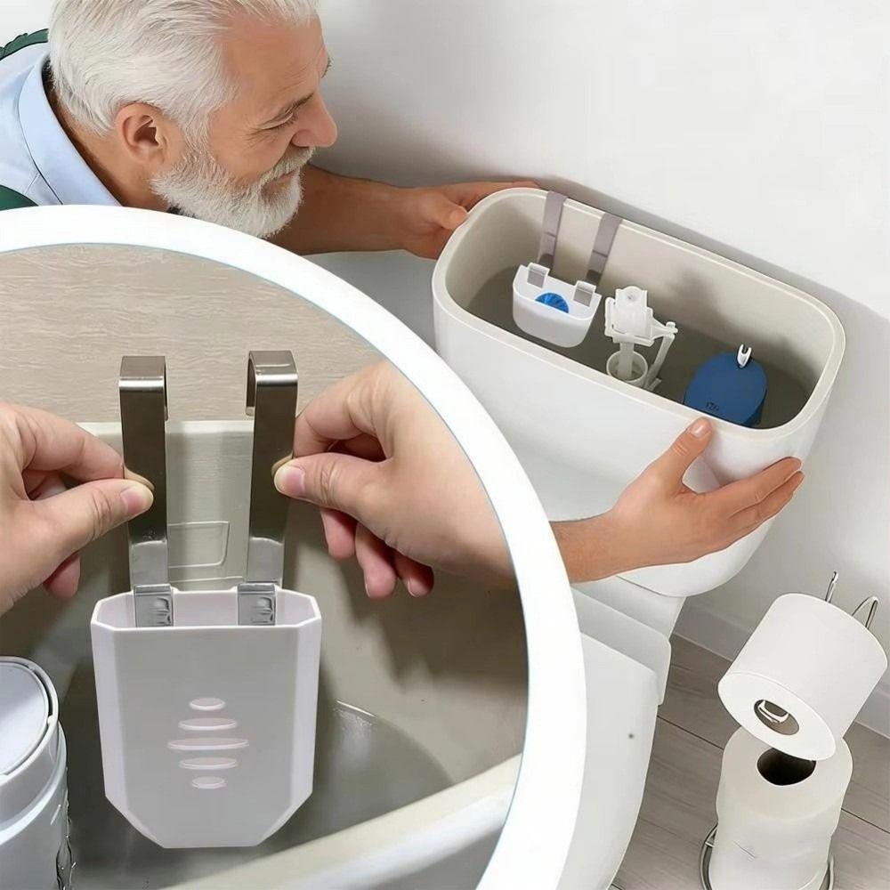 Rust Resistant Toilet Tablet Holder Easy Install Toilet Tank Tablet Rack Toilet Bowl Cleaning