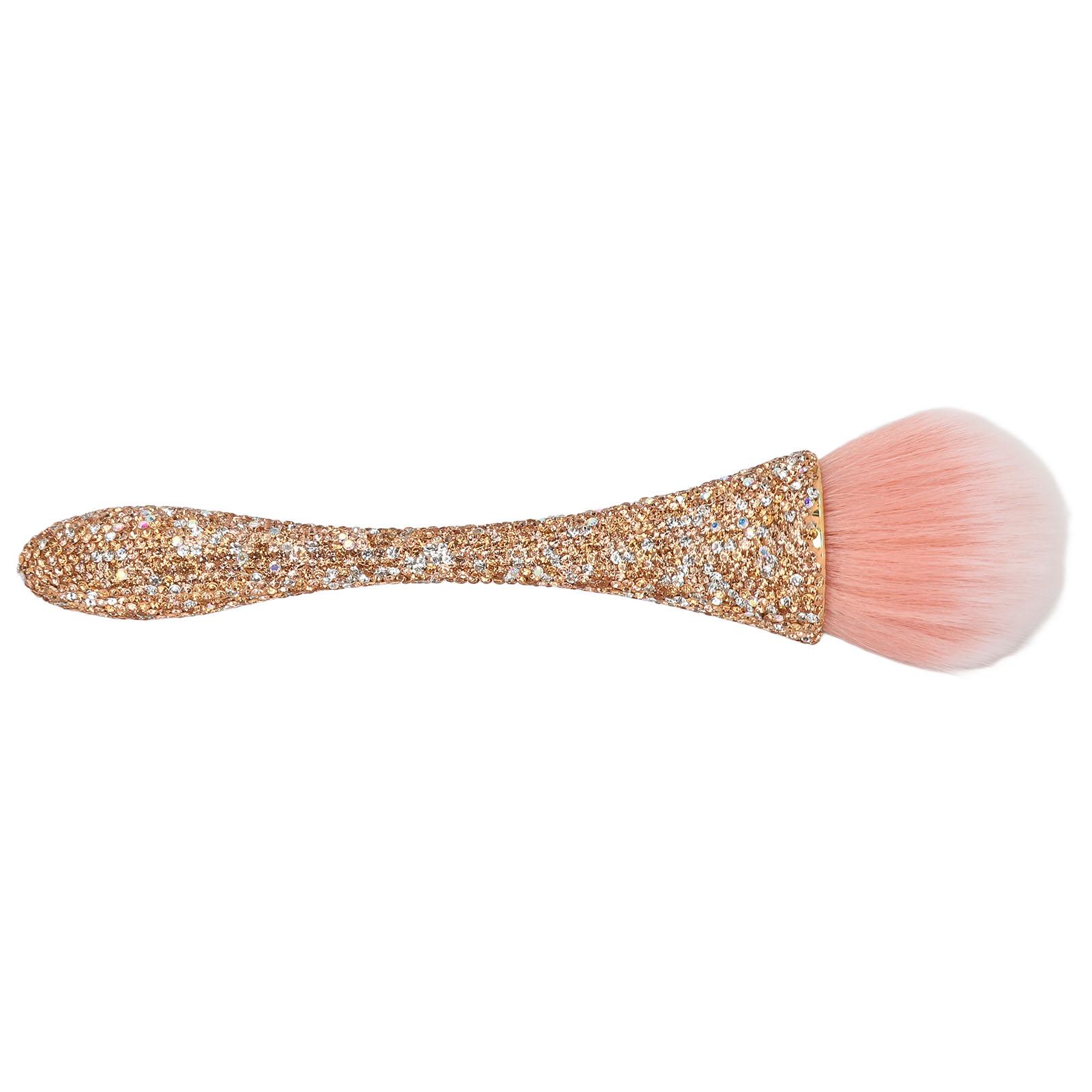 

Nail Dust Cleansing Brush Soft Nylon Hair Comfortable Grip Prevent Deformation Loose Powder Brush Yellow жёлтый