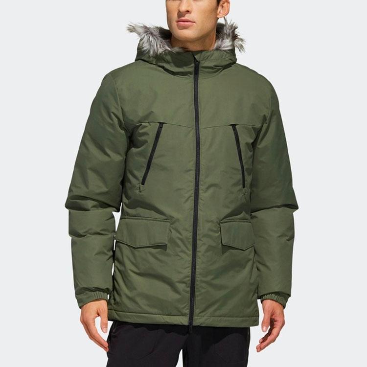 Adidas Puffer Jacket Men's Basic Green (Unisex) Parka Coats CF0881