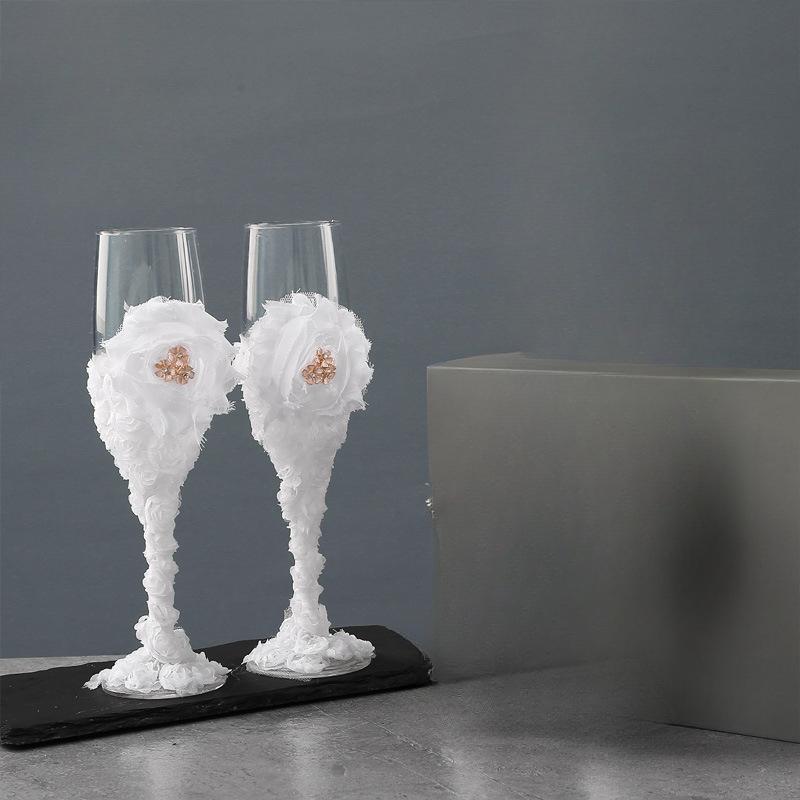 2PCs Келих для західної весільної церемонії Любов Свідок Виготовлення подарунків Нож і лопата для вина