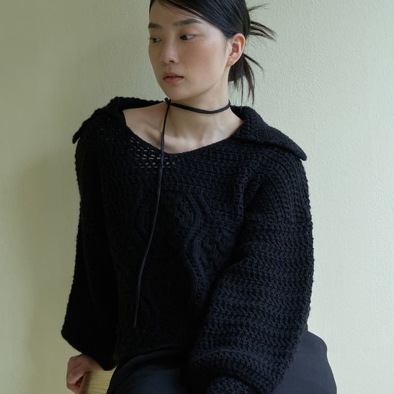Geegee String Chocker Scarf (black)