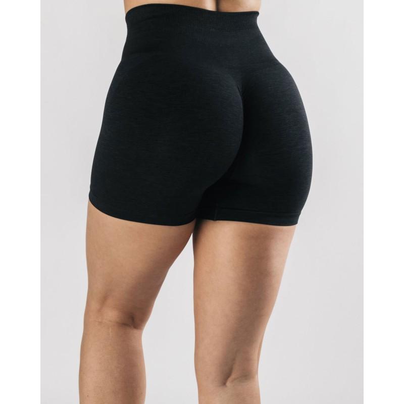 Seamless Side Jacquard Yoga Shorts Women Fitness Workout 3/4 Length High Waist Stretch Gym