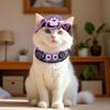 Clothes Halloween Cat Headgear Pumpkin Cat Woven Hat Bib Durable Halloween Pets Costumes  Cosplay