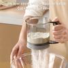 Handheld Flour Sifter Transparent Food-Grade Plastic Manual Flour Sieve Double-Layer Measuring Cup Flour