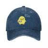 Peace Was Never An Option Duck Baseball Cap Vintage Distressed Washed Cartoon Headwear for Unisex Women Running Golf Fit Hats Cap